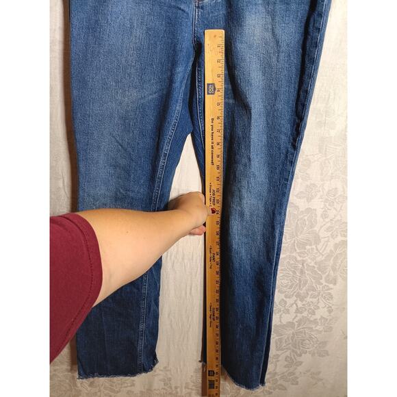 Old Navy Jeans 10 Extra High Rise Kicker Boot Cut Button Fly Secret Slim Pockets - Picture 7 of 14